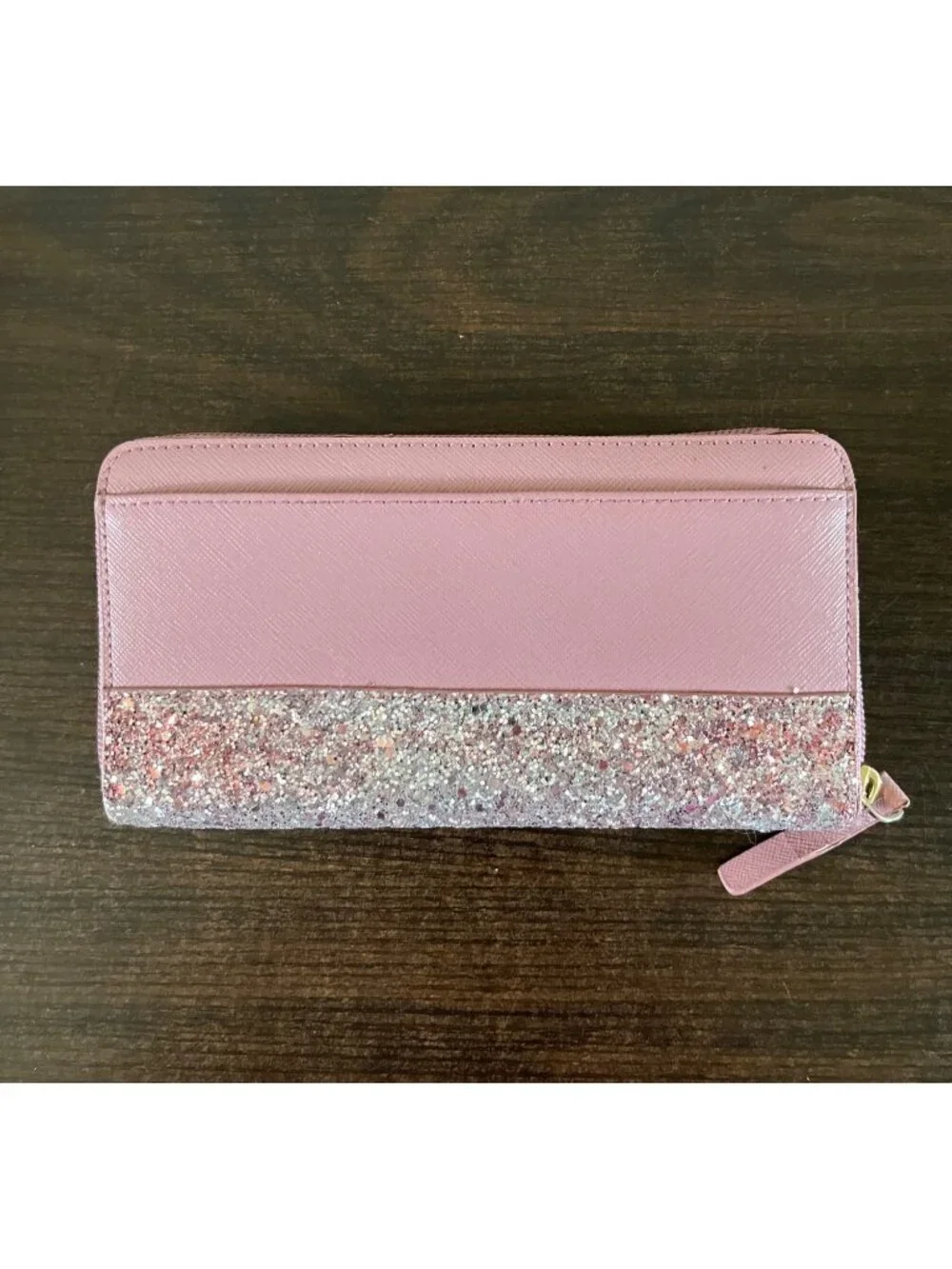 Kate Spade Pink New York Ina Greta Crossbody Purse With Matching Wallet Glitter